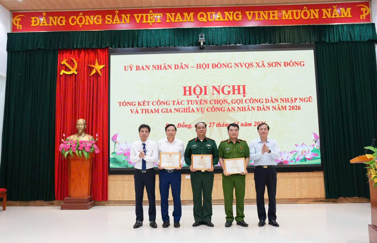 Xã Sơn Đồng hoàn thành xuất sắc nhiệm vụ tuyển quân năm 2026, khẳng định quyết tâm chính trị và chất lượng nguồn tân binh