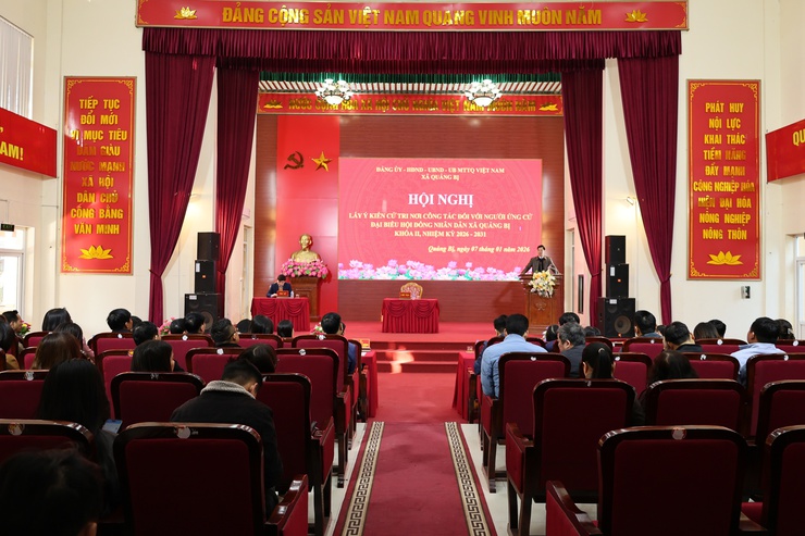 Xã Quảng Bị: Cử tri nơi công tác đồng thuận tuyệt đối với danh sách 25 ứng viên HĐND nhiệm kỳ 2026–2031