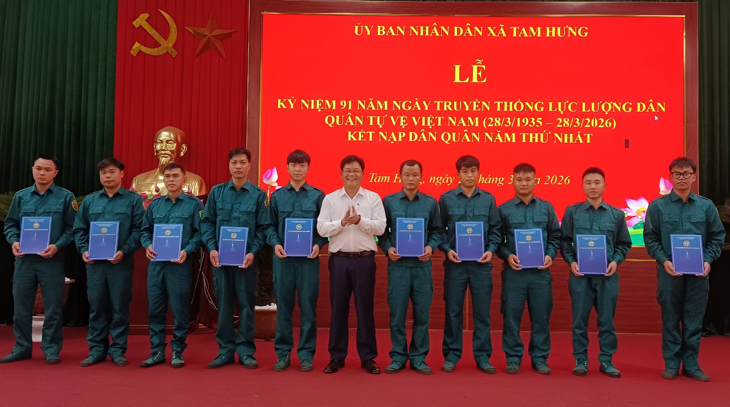 Xã Tam Hưng củng cố lực lượng dân quân tự vệ, phát huy vai trò nòng cốt trong giữ vững quốc phòng - an ninh cơ sở