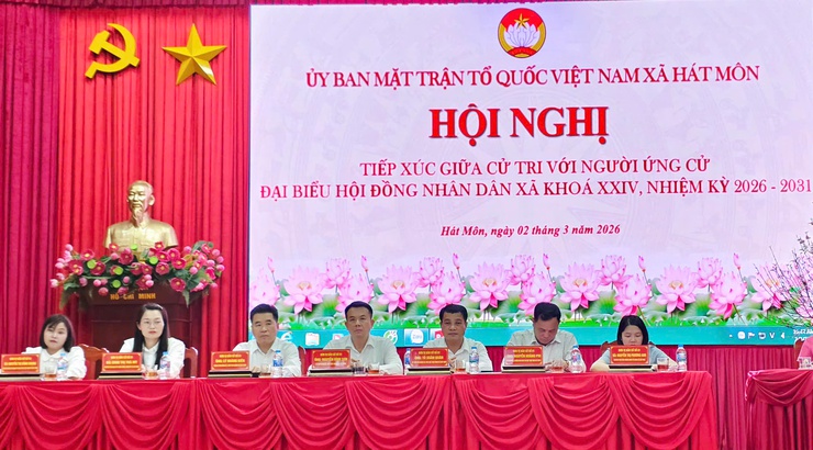 Phát huy dân chủ, trách nhiệm trong Hội nghị tiếp xúc cử tri tại Đơn vị bầu cử số 1 xã Hát Môn