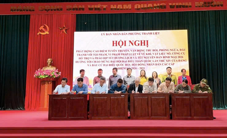 Phường Thanh Liệt phát động cao điểm phòng ngừa, đấu tranh với vi phạm về vũ khí, pháo dịp Tết
