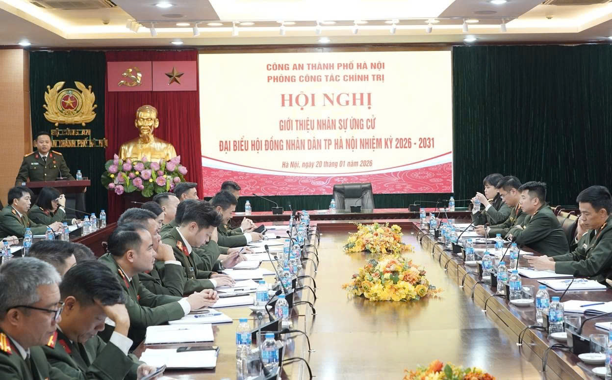 Phòng Công tác chính trị, Công an thành phố Hà Nội thống nhất cao giới thiệu nhân sự ứng cử HĐND thành phố nhiệm kỳ 2026-2031