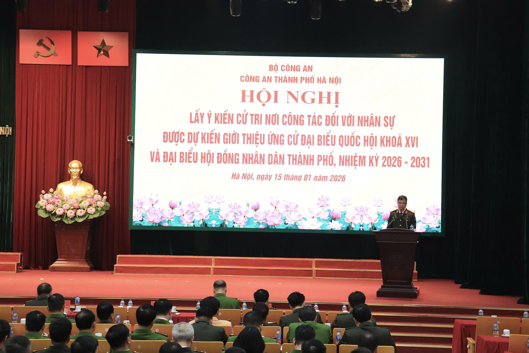 Công an thành phố Hà Nội đạt đồng thuận cao trong giới thiệu nhân sự ứng cử ĐBQH và HĐND nhiệm kỳ 2026-2031