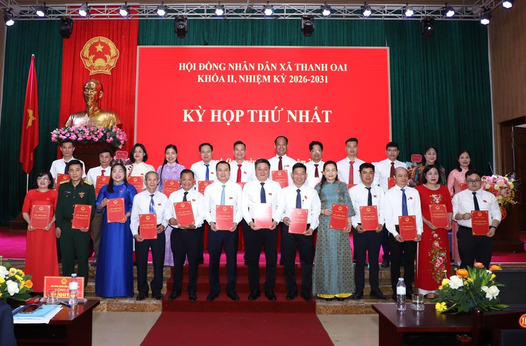 HĐND xã Thanh Oai khóa II chính thức vận hành, kiện toàn bộ máy, tạo đà cho nhiệm kỳ 2026-2031