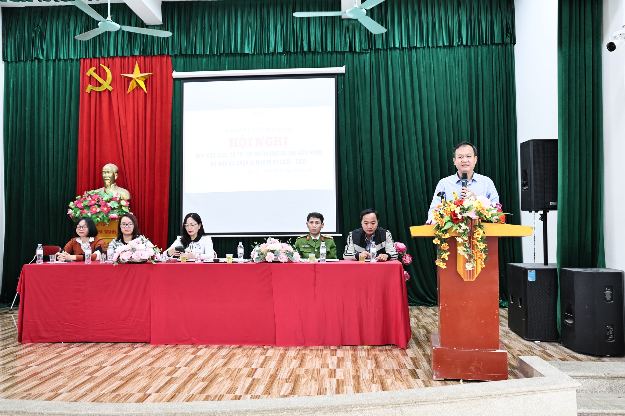 Xã Hòa Xá tổ chức tiếp xúc cử tri tại Đơn vị bầu cử số 06, tăng cường đối thoại với người ứng cử