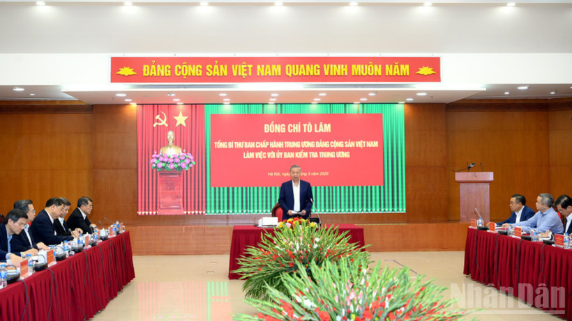 Tổng Bí thư Tô Lâm làm việc với Ủy ban Kiểm tra Trung ương
