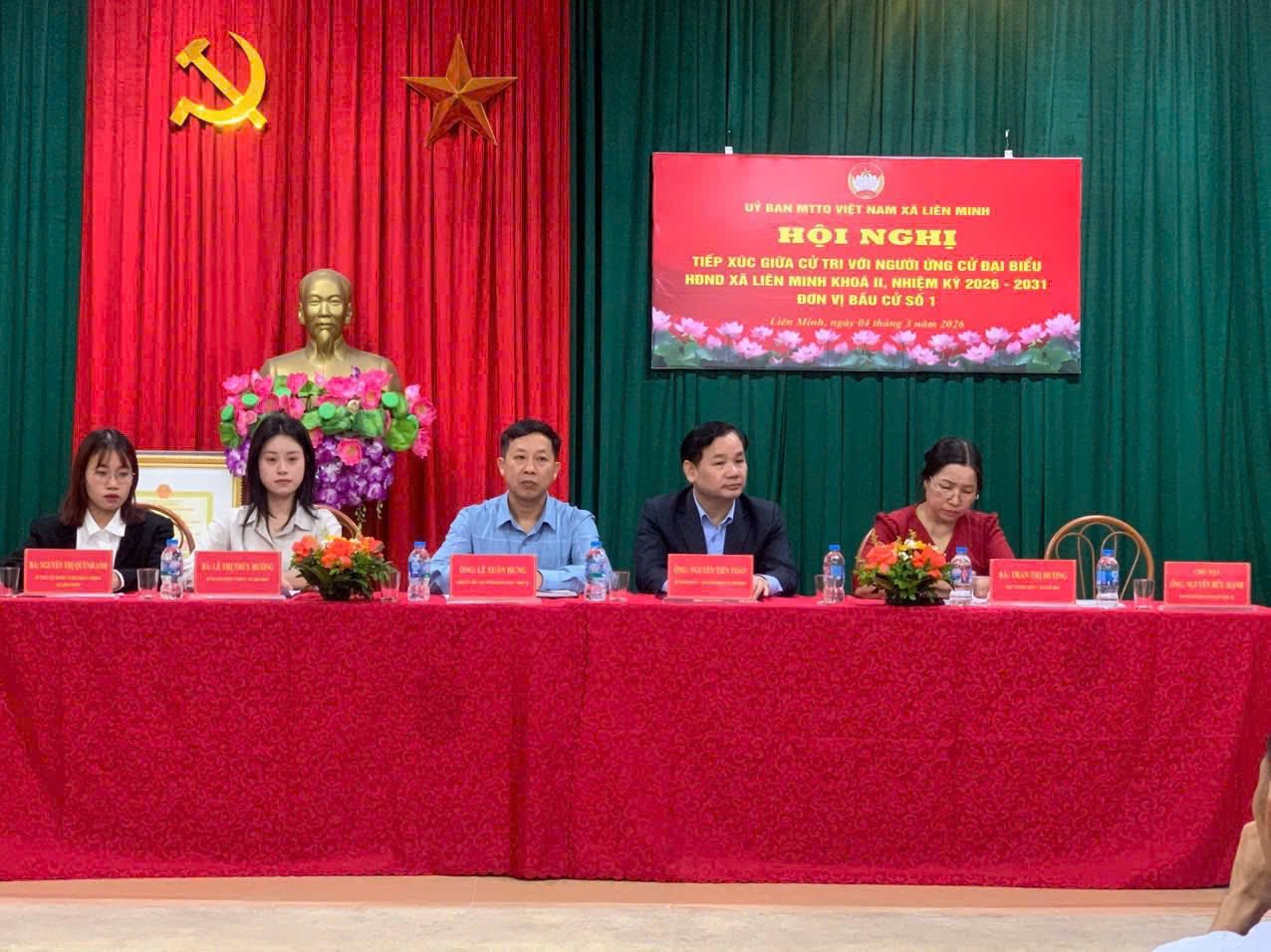 Xã Liên Minh tổ chức hội nghị tiếp xúc cử tri, tạo điều kiện để người ứng cử đại biểu HĐND xã vận động bầu cử