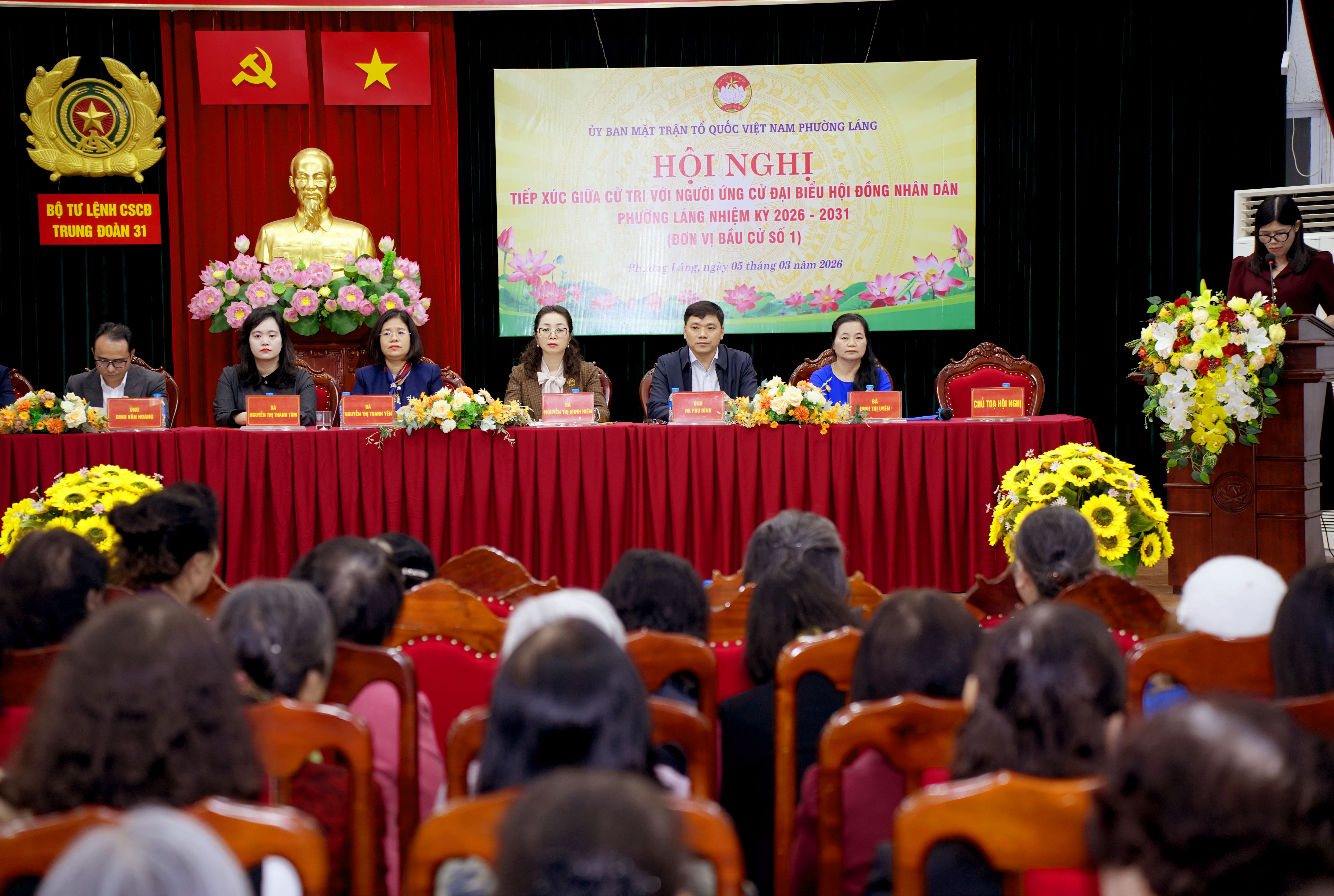 Phường Láng tổ chức tiếp xúc cử tri vận động bầu cử đại biểu HĐND phường nhiệm kỳ 2026-2031