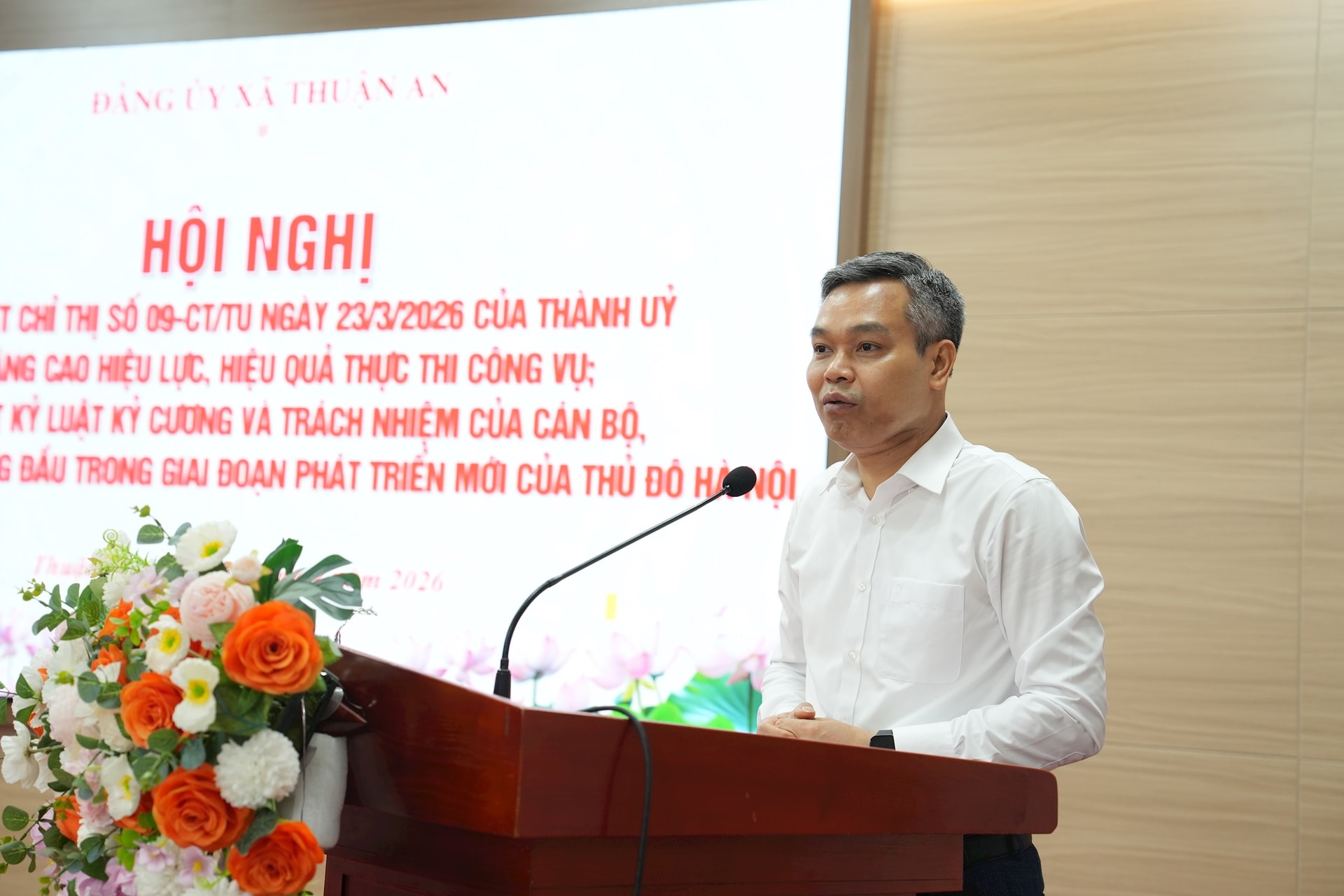 Xã Thuận An quán triệt Chỉ thị 09-CT/TU, siết chặt kỷ luật, nâng cao hiệu quả thực thi công vụ