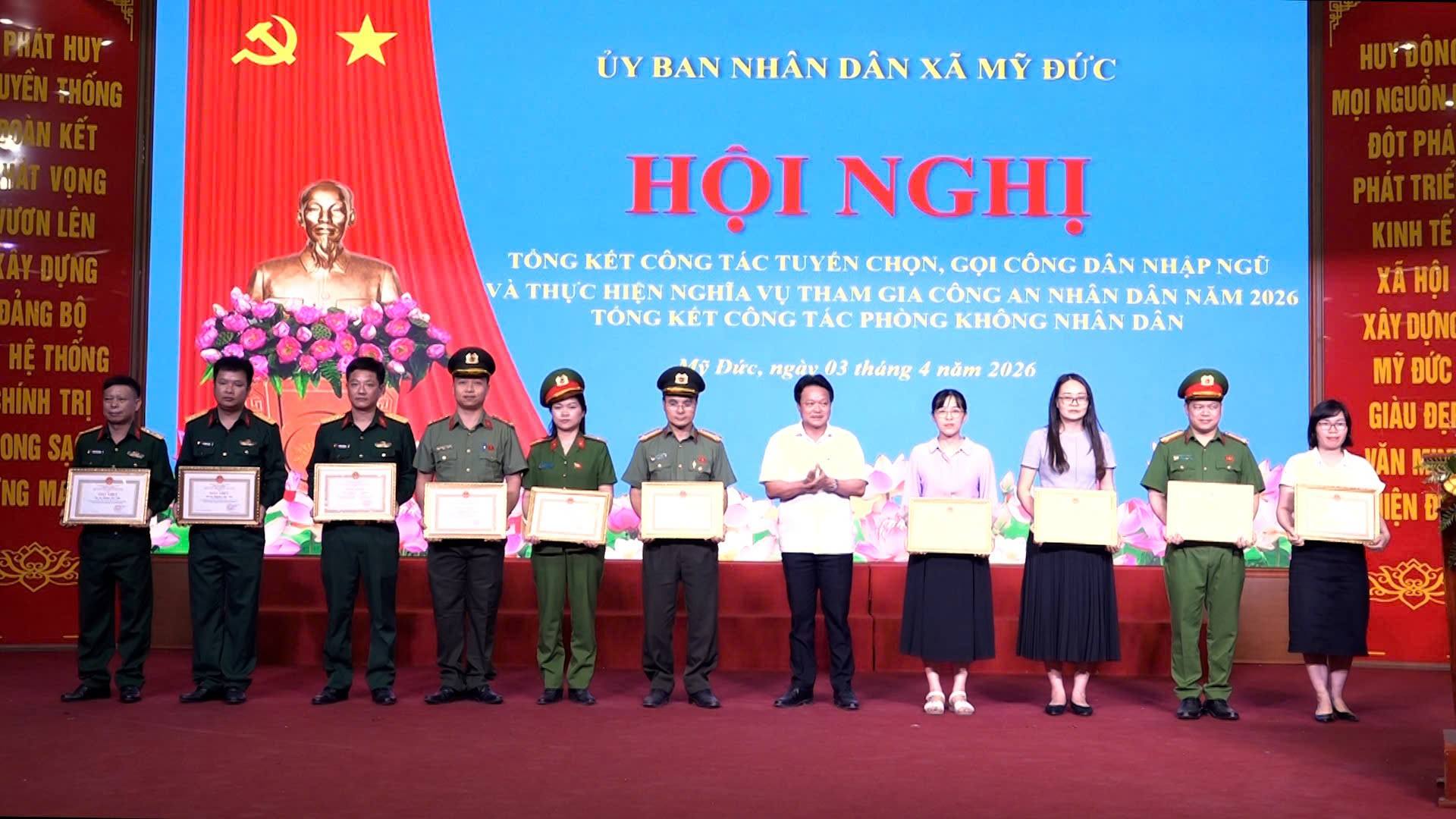 Xã Mỹ Đức hoàn thành 100% chỉ tiêu tuyển quân, nâng cao chất lượng tân binh năm 2026