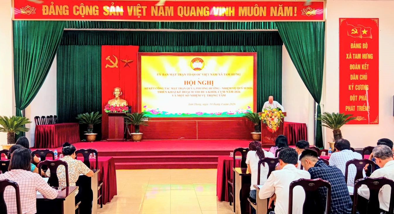 MTTQ xã Tam Hưng phát huy vai trò nòng cốt, đẩy mạnh thi đua hoàn thành nhiệm vụ năm 2026