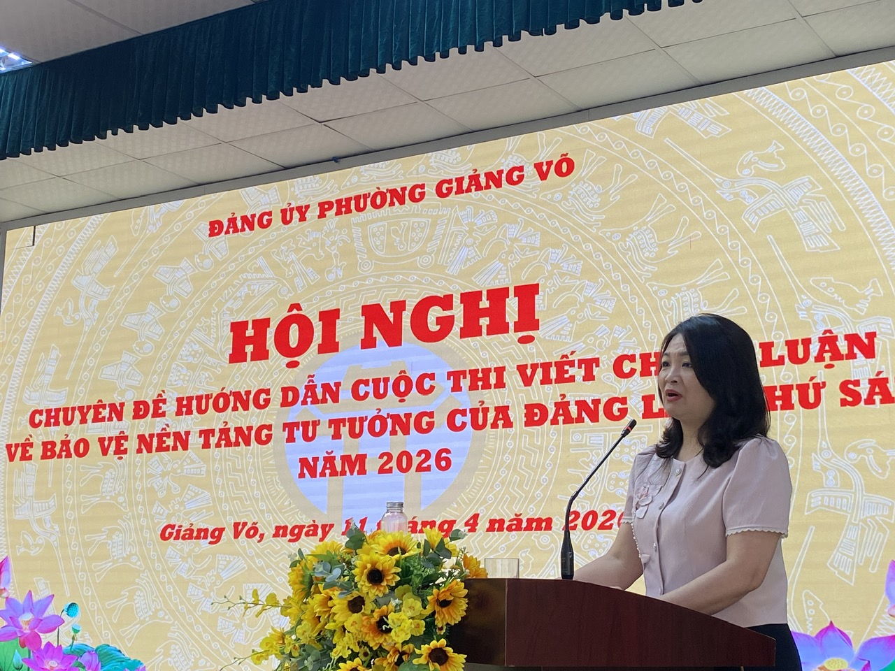 Phường Giảng Võ nâng cao chất lượng bài dự thi chính luận, củng cố “lá chắn tư tưởng” từ cơ sở