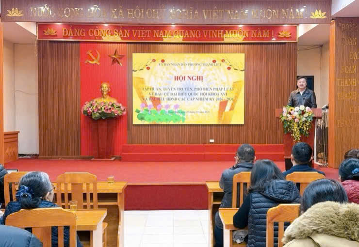 Phường Thanh Liệt nâng cao nhận thức pháp luật bầu cử, chuẩn bị kỹ lưỡng cho ngày hội lớn của toàn dân