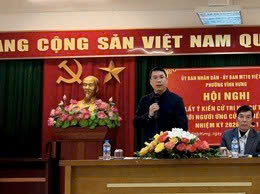 Phường Vĩnh Hưng hoàn thành lấy ý kiến cử tri nơi cư trú, bảo đảm dân chủ trong quy trình bầu cử HĐND nhiệm kỳ mới