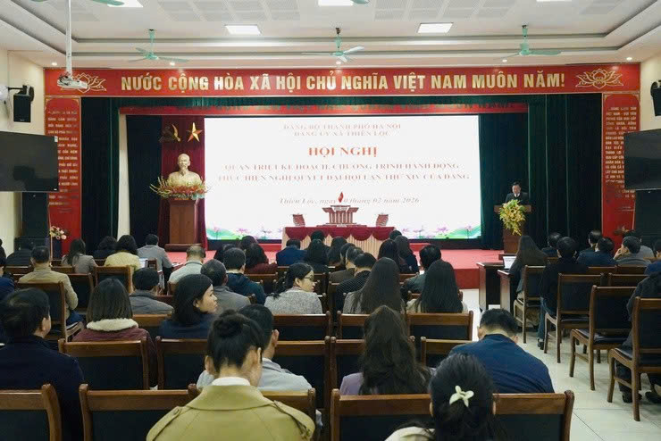Xã Thiên Lộc quán triệt Nghị quyết Đại hội XIV của Đảng, triển khai nhiệm vụ trọng tâm đầu năm 2026