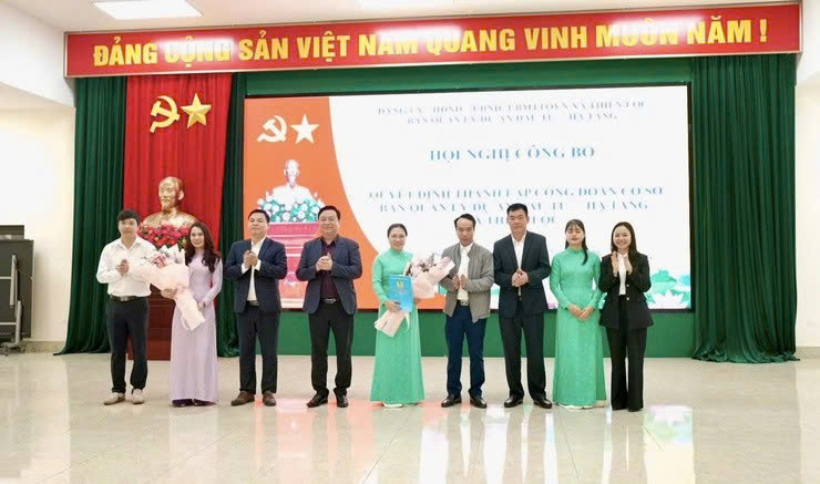 Thành lập Công đoàn cơ sở Ban Quản lý dự án Đầu tư - Hạ tầng xã Thiên Lộc, củng cố tổ chức đại diện người lao động tại cơ sở