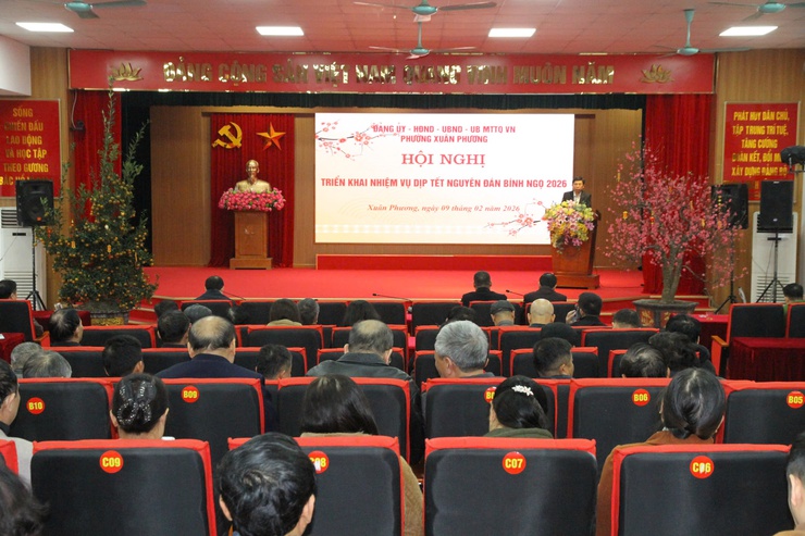 Phường Xuân Phương triển khai đồng bộ nhiệm vụ Tết Bính Ngọ 2026, bảo đảm vui Xuân an toàn, nghĩa tình