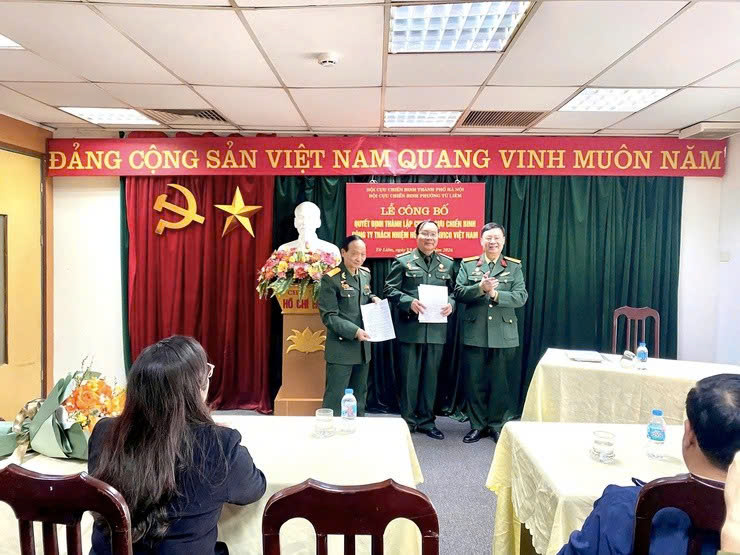 Phường Từ Liêm thành lập Chi hội Cựu chiến binh Công ty Cavico Việt Nam, mở rộng tổ chức Hội trong khối doanh nghiệp
