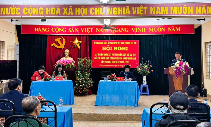 Phường Tây Tựu hoàn thành 12 hội nghị cử tri nơi cư trú, bảo đảm chặt chẽ quy trình hiệp thương bầu cử HĐND nhiệm kỳ 2026–2031