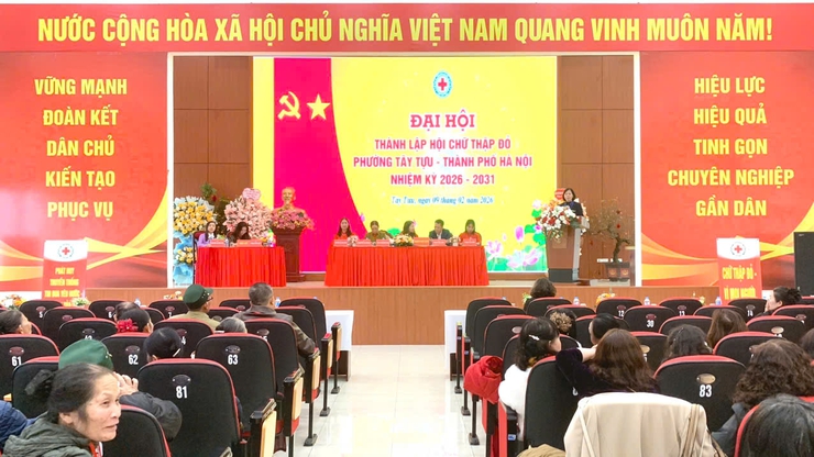 Hội Chữ thập đỏ phường Tây Tựu ra mắt nhiệm kỳ đầu tiên, kiện toàn lực lượng nòng cốt công tác nhân đạo
