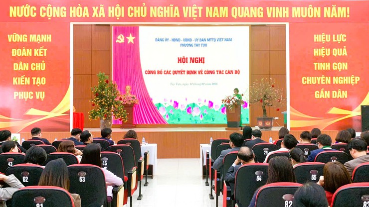 Phường Tây Tựu kiện toàn nhiều vị trí cán bộ chủ chốt, tăng cường sức mạnh bộ máy trong giai đoạn mới