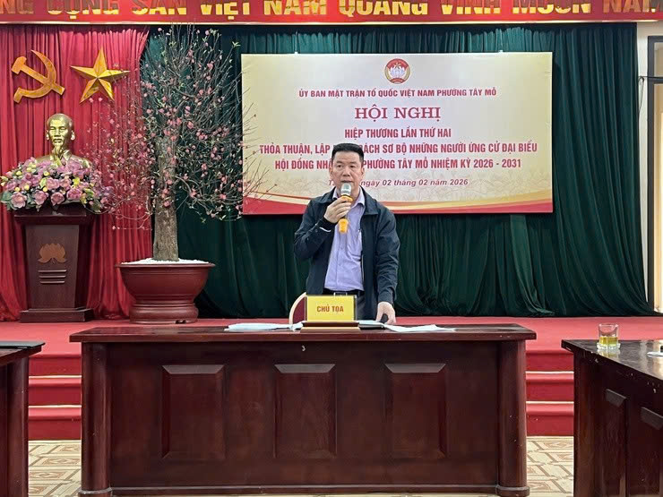 Phường Tây Mỗ hoàn thành hiệp thương lần thứ hai, lập danh sách sơ bộ 40 người ứng cử đại biểu HĐND phường khóa II