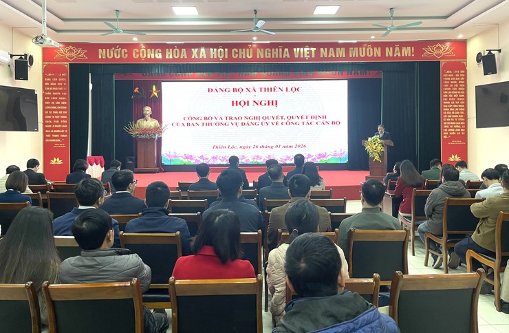 Xã Thiên Lộc kiện toàn nhân sự Ban Quản lý Dự án đầu tư – Hạ tầng, bổ nhiệm Phó Giám đốc mới