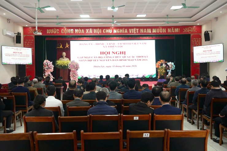 Xã Thiên Lộc gặp mặt cán bộ qua các thời kỳ, lan tỏa truyền thống đoàn kết, tạo động lực bước vào năm mới