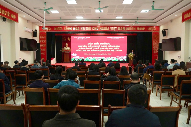 Xã Thiên Lộc bồi dưỡng chuyên đề Lịch sử Đảng, quán triệt sâu kết quả Đại hội XIV của Đảng