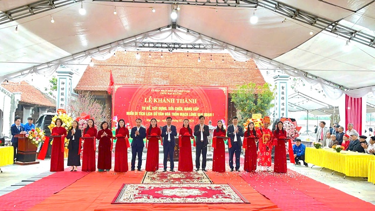 Thôn Mạch Lũng (xã Thiên Lộc) khánh thành giai đoạn 1 công trình tu bổ Miếu di tích lịch sử văn hóa