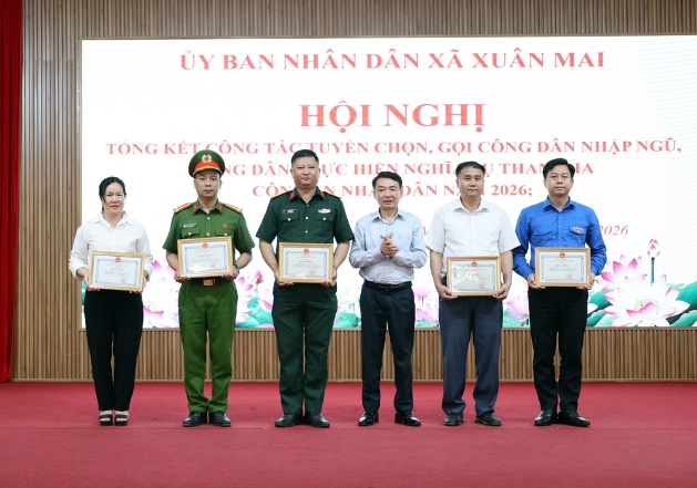 Xã Xuân Mai hoàn thành 100% chỉ tiêu tuyển quân năm 2026, tạo nền tảng vững chắc cho nhiệm vụ quốc phòng địa phương