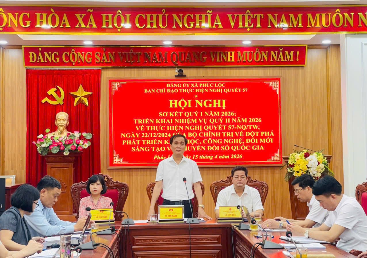 Xã Phúc Lộc tăng tốc triển khai Nghị quyết 57-NQ/TW: Siết kỷ luật, thúc đẩy chuyển đổi số đi vào chiều sâu