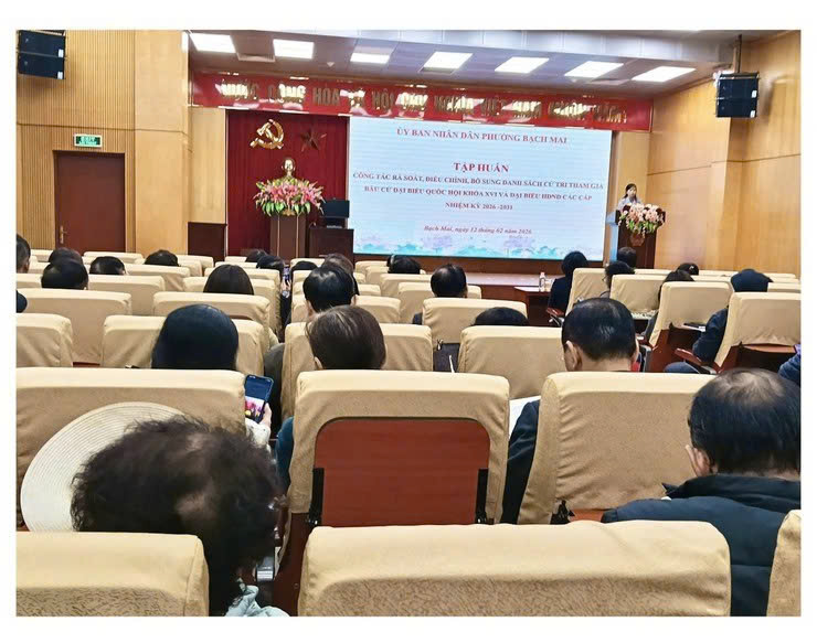 Phường Bạch Mai tập huấn rà soát danh sách cử tri, bảo đảm chính xác cho bầu cử nhiệm kỳ 2026 – 2031