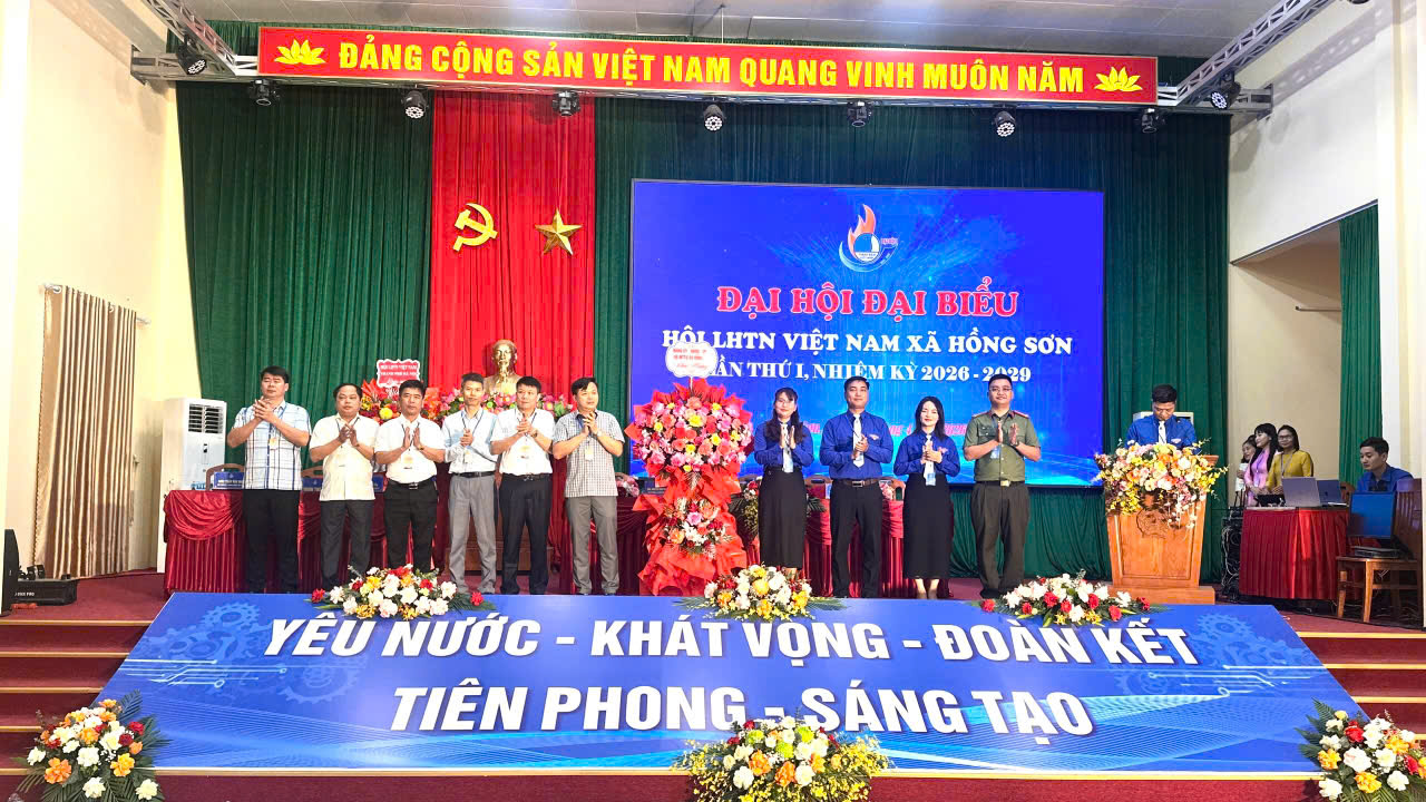 Xã Hồng Sơn tổ chức Đại hội Hội Liên hiệp Thanh niên lần thứ I, định hình hướng phát triển thanh niên thời kỳ số 2026-2029