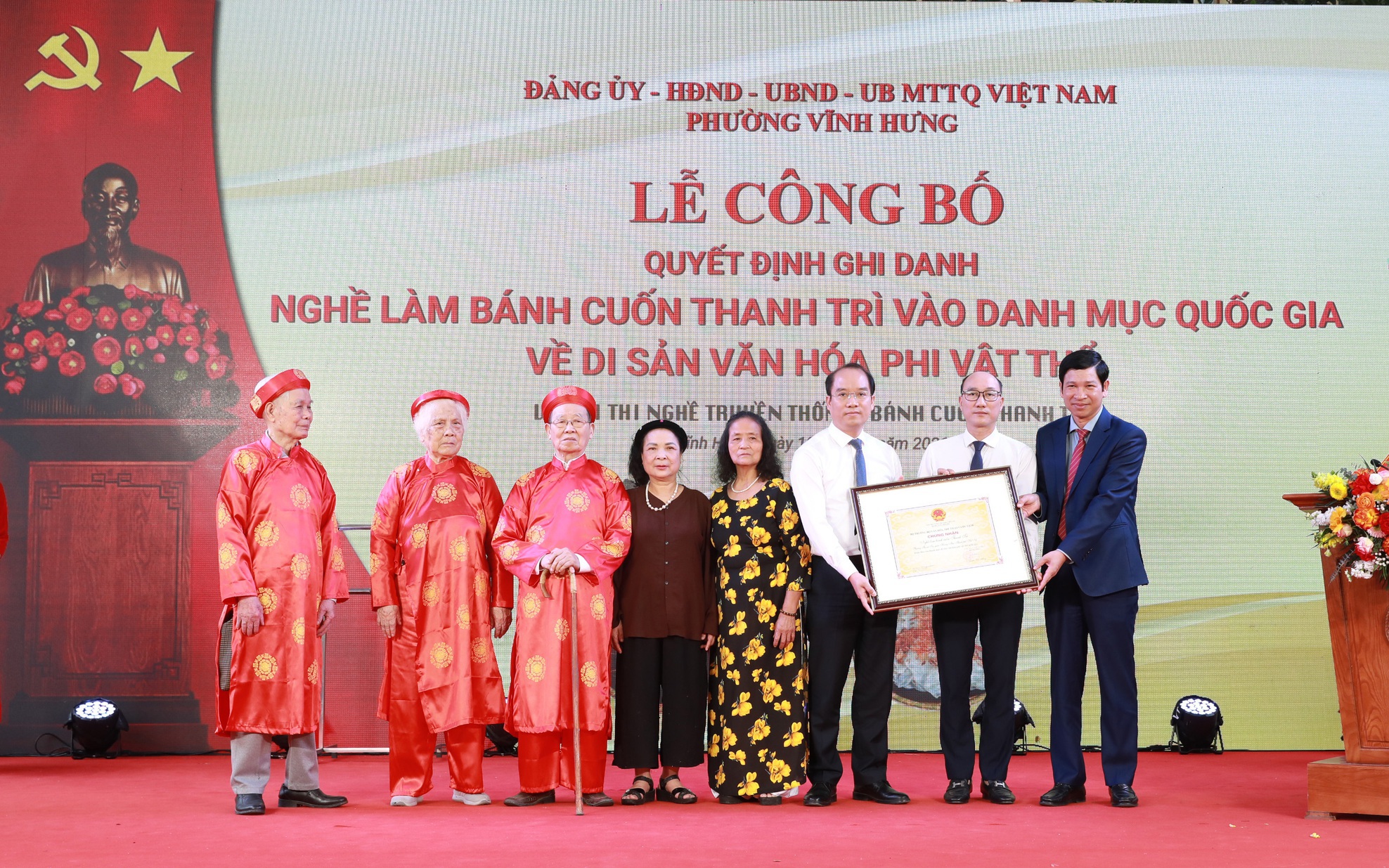 Phường Vĩnh Hưng: Nghề làm bánh cuốn Thanh Trì được ghi danh Di sản văn hóa phi vật thể Quốc gia