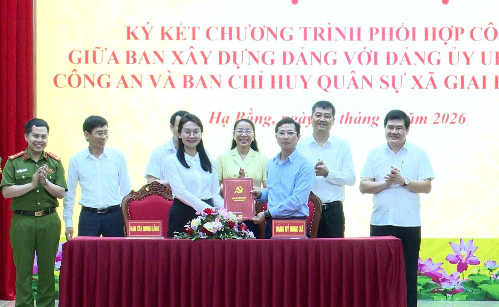 Xã Hạ Bằng ký kết chương trình phối hợp tuyên giáo, dân vận giai đoạn 2026-2030, tăng cường sức mạnh hệ thống chính trị
