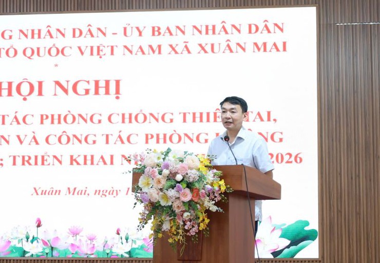 Xã Xuân Mai nâng cao năng lực ứng phó thiên tai, chủ động phòng thủ dân sự trước mùa mưa bão 2026