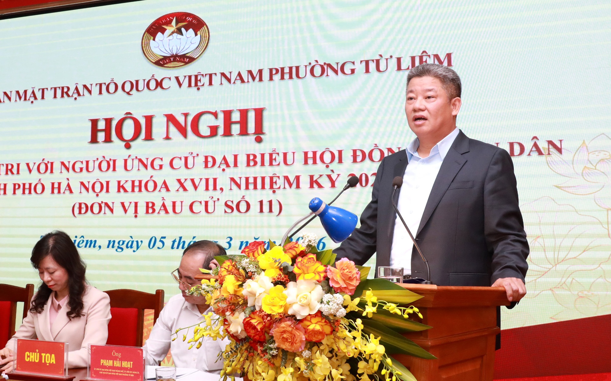 Ứng cử viên HĐND thành phố Hà Nội đối thoại với cử tri Đơn vị bầu cử số 11 về hạ tầng, môi trường và an sinh đô thị