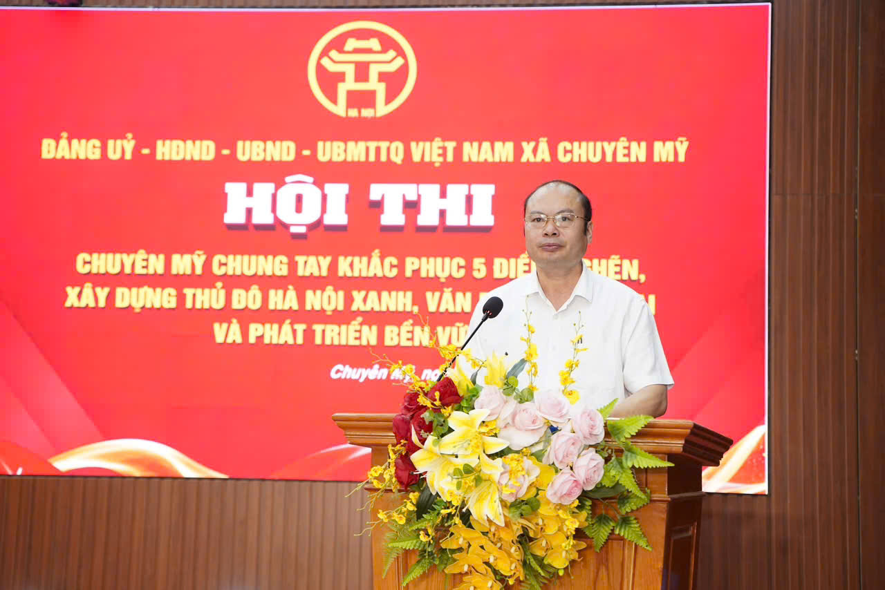 Xã Chuyên Mỹ lan tỏa quyết tâm tháo gỡ “05 điểm nghẽn” qua Hội thi “Chuyên Mỹ chung tay khắc phục 05 điểm nghẽn, xây dựng Thủ đô Hà Nội xanh, văn minh, hiện đại và phát triển bền vững”