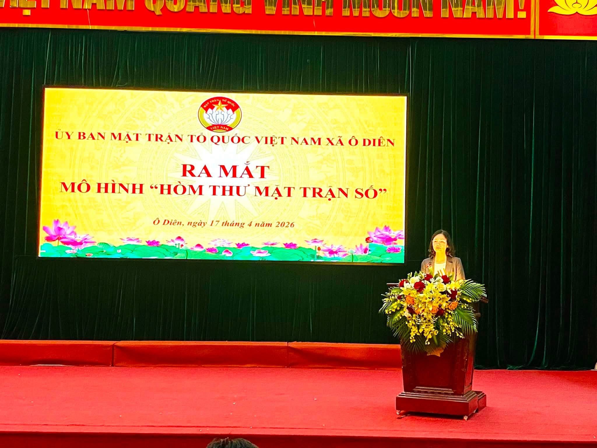 Xã Ô Diên ra mắt “Hòm thư Mặt trận số”, mở rộng kênh tiếp nhận ý kiến Nhân dân trong chuyển đổi số