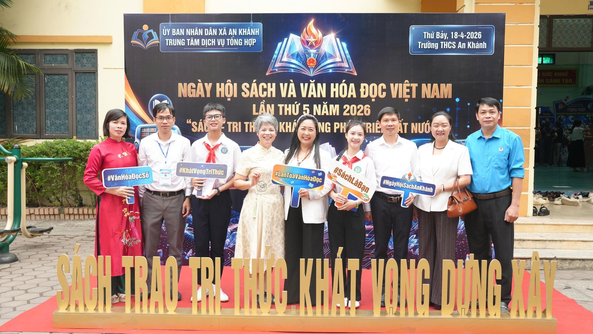 Xã An Khánh tổ chức Ngày Sách và Văn hóa đọc Việt Nam 2026, lan tỏa tinh thần học tập và sáng tạo trong học đường