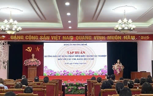 Phường Bồ Đề tăng tốc chuyển đổi số trong công tác Đảng, tập huấn vận hành hệ thống điều hành tác nghiệp đồng bộ
