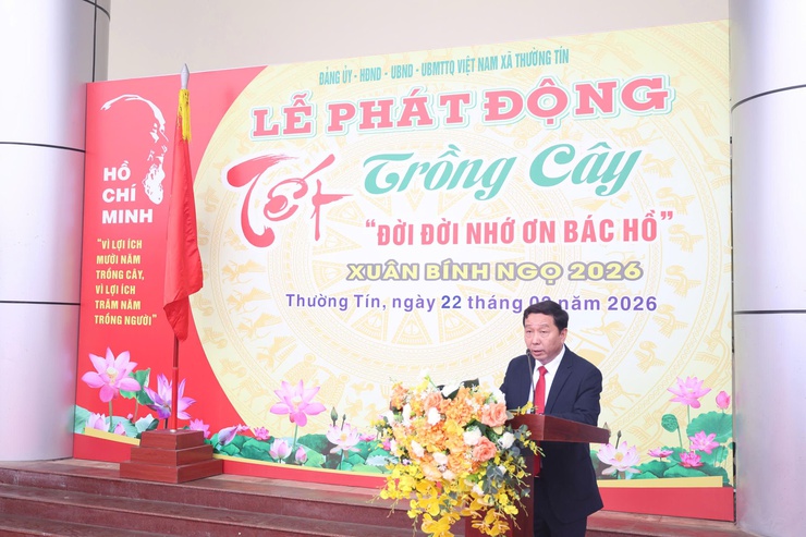 Xã Thường Tín phát động Tết trồng cây Xuân Bính Ngọ 2026, quyết tâm kiến tạo không gian xanh và phát triển bền vững