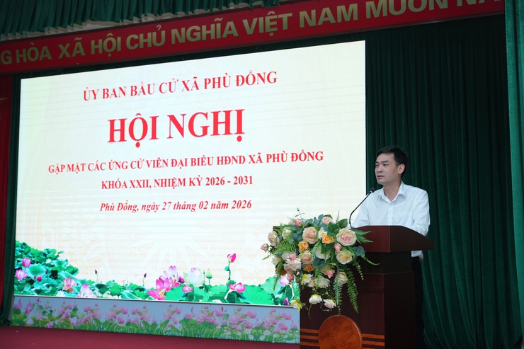 Xã Phù Đổng gặp mặt 50 ứng cử viên đại biểu HĐND xã khóa XXII, nhiệm kỳ 2026-2031