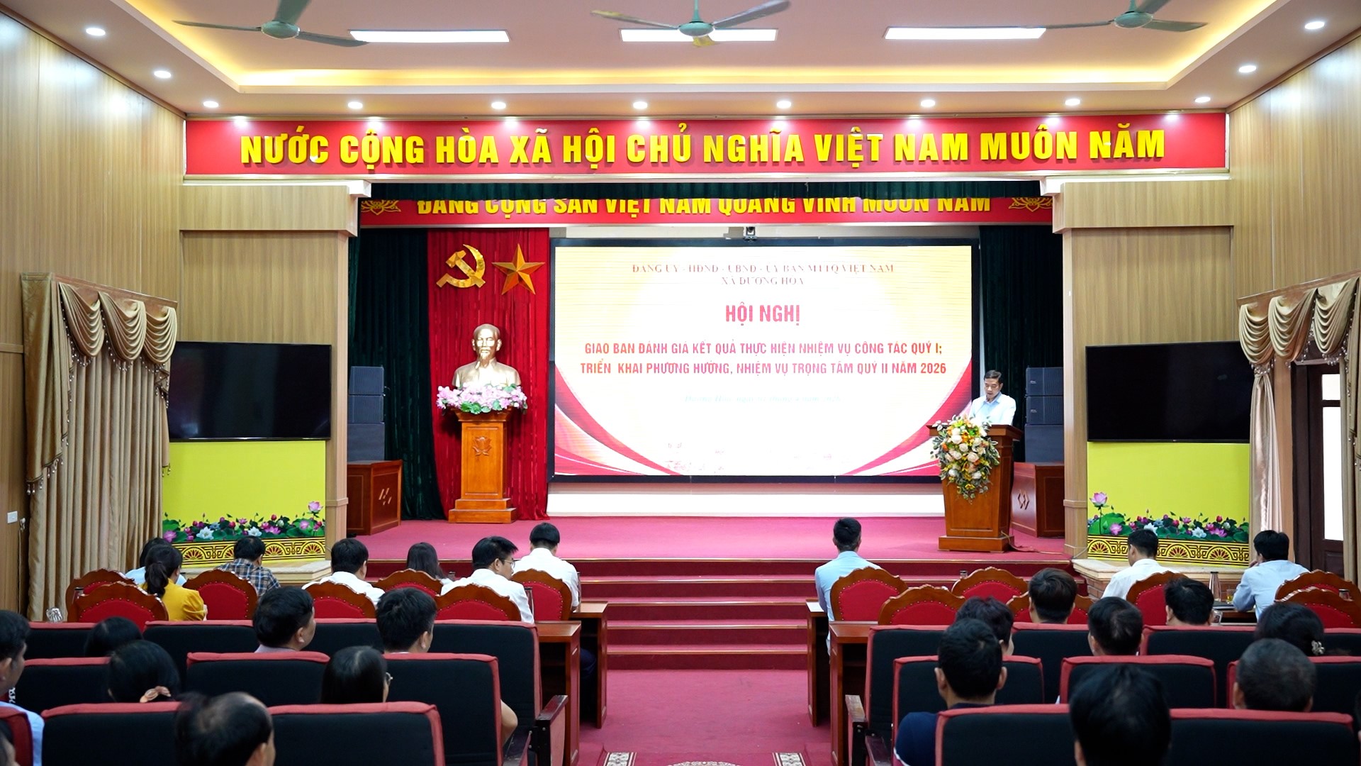 Xã Dương Hòa giao ban quý I-2026: Giữ vững nhịp phát triển, quyết liệt tháo gỡ “điểm nghẽn” cho quý II