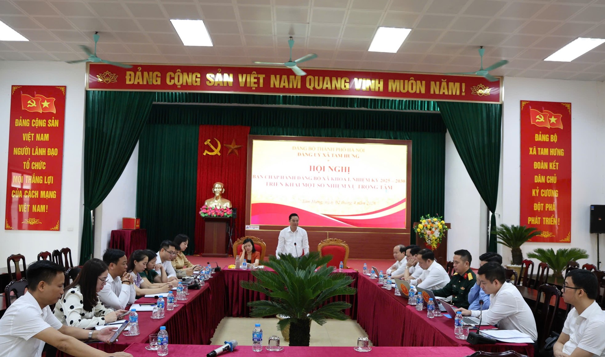 Đảng bộ xã Tam Hưng tăng cường xây dựng Đảng, kiện toàn tổ chức và định hướng phát triển giai đoạn 2026-2030