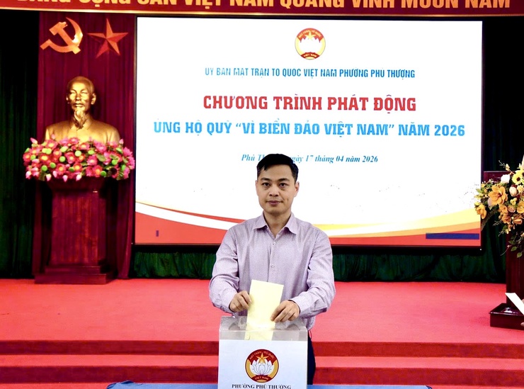 Phường Phú Thượng phát động ủng hộ Quỹ “Vì biển, đảo Việt Nam” năm 2026, lan tỏa tinh thần hướng về biển đảo