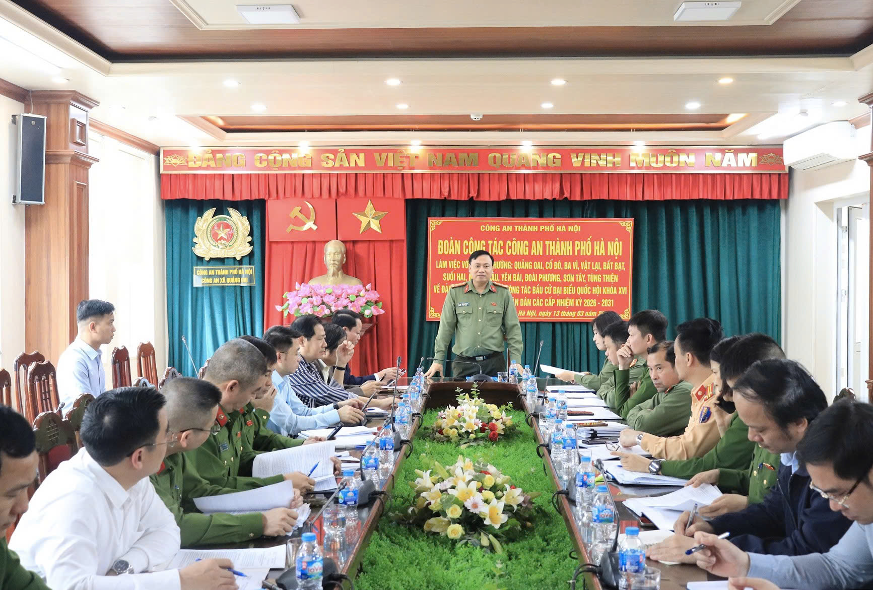 Công an Hà Nội kiểm tra diện rộng, siết chặt phương án bảo đảm an ninh bầu cử tại các xã, phường vùng ven