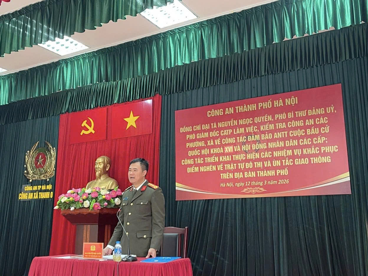 Công an thành phố Hà Nội kiểm tra diện rộng, siết chặt an ninh phục vụ bầu cử tại các xã