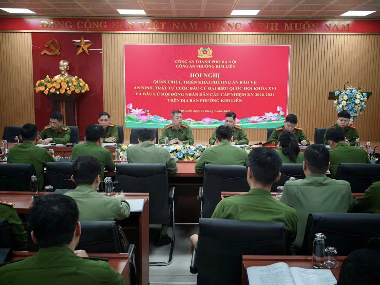 Phường Kim Liên triển khai đồng bộ phương án bảo đảm an ninh phục vụ bầu cử, không để xảy ra sơ suất